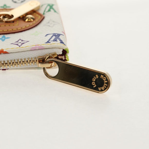LOUIS VUITTON Monogram Multicolor Pochette GM Pouch White M60027 Auth 156352SV