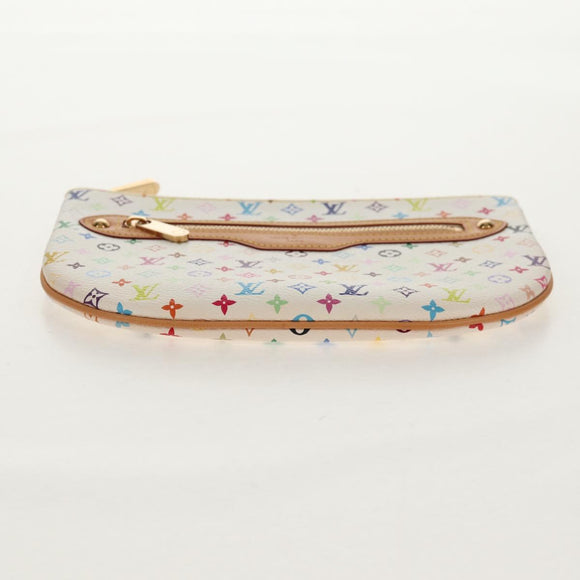LOUIS VUITTON Monogram Multicolor Pochette GM Pouch White M60027 Auth 156352SV