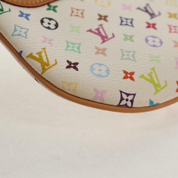 LOUIS VUITTON Monogram Multicolor Pochette GM Pouch White M60027 Auth 156352SV
