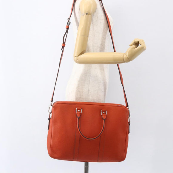 LOUIS VUITTON Taiga Porte Documents Voyage Bag Orange M30637 LV Auth 156354