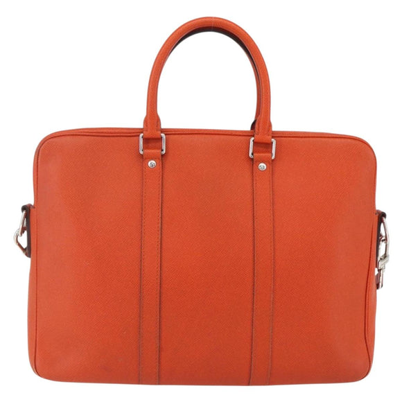 LOUIS VUITTON Taiga Porte Documents Voyage Tasche Orange M30637 LV Auth 156354