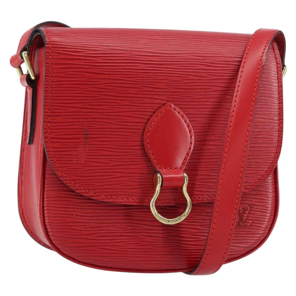 LOUIS VUITTON Epi Saint Cloud PM Shoulder Bag Red M52217 LV Auth 156355