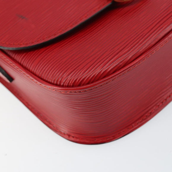 LOUIS VUITTON Epi Saint Cloud PM Shoulder Bag Red M52217 LV Auth 156355