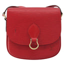 LOUIS VUITTON Epi Saint Cloud PM Shoulder Bag Red M52217 LV Auth 156355-13