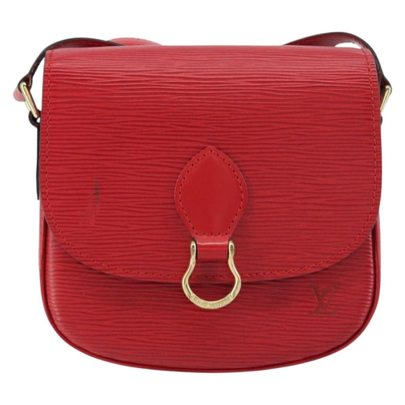 LOUIS VUITTON Epi Saint Cloud PM Shoulder Bag Red M52217 LV Auth 156355