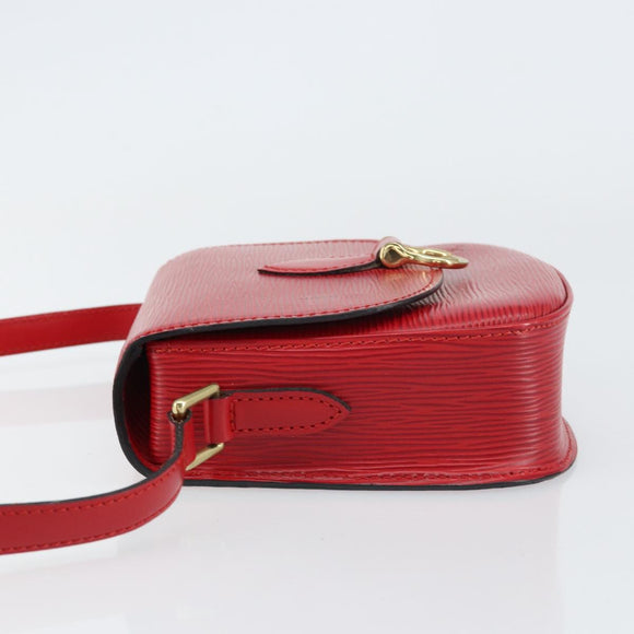 LOUIS VUITTON Epi Saint Cloud PM Shoulder Bag Red M52217 LV Auth 156355