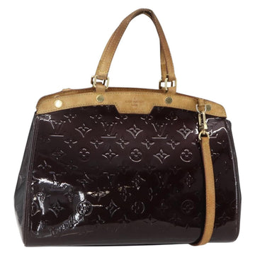 LOUIS VUITTON Monogram Vernis Blair MM Hand Bag 2way Amarante M91619 Auth 156360