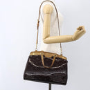 LOUIS VUITTON Monogram Vernis Blair MM Hand Bag 2way Amarante M91619 Auth 156360-25