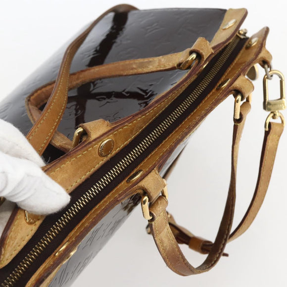 LOUIS VUITTON Monogram Vernis Blair MM Hand Bag 2way Amarante M91619 Auth 156360