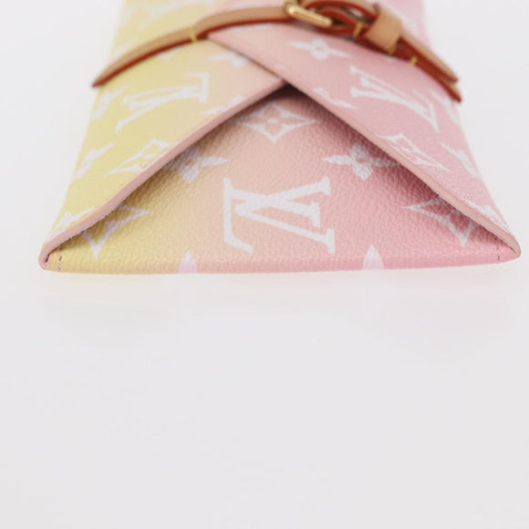 LOUIS VUITTON Monogram Etoui 6 Pailles Pouch Pink GI0621 LV Auth 156366M