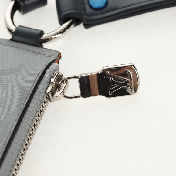 LOUIS VUITTON Monogram Satelliten-Alpha-Pouch Silber M44178 LV Auth 156367M