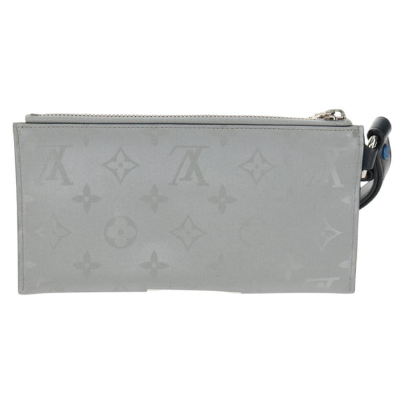 LOUIS VUITTON Monogram satellite Alpha Pouch Silver M44178 LV Auth 156367M