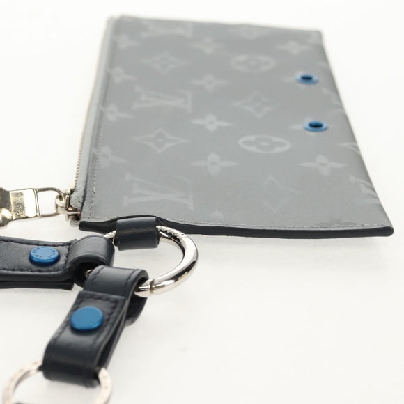 LOUIS VUITTON Monogram Satelliten-Alpha-Pouch Silber M44178 LV Auth 156367M