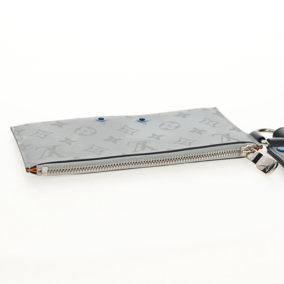 LOUIS VUITTON Monogram Satelliten-Alpha-Pouch Silber M44178 LV Auth 156367M
