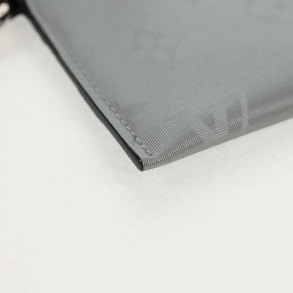 LOUIS VUITTON Monogram satellite Alpha Pouch Silver M44178 LV Auth 156367M