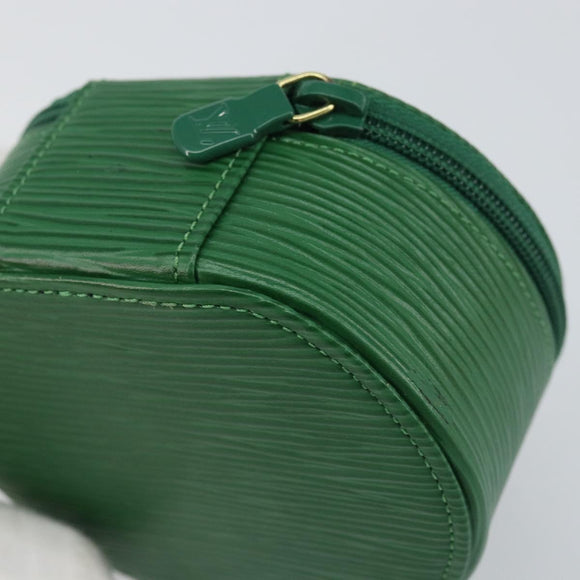 LOUIS VUITTON Epi Ecrin Bijoux 10 Jewelry Box Green M48214 LV Auth 156368