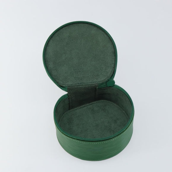LOUIS VUITTON Epi Ecrin Bijoux 10 Jewelry Box Green M48214 LV Auth 156368