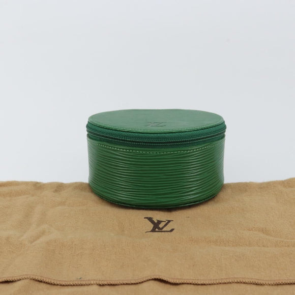 LOUIS VUITTON Epi Ecrin Bijoux 10 Jewelry Box Green M48214 LV Auth 156368