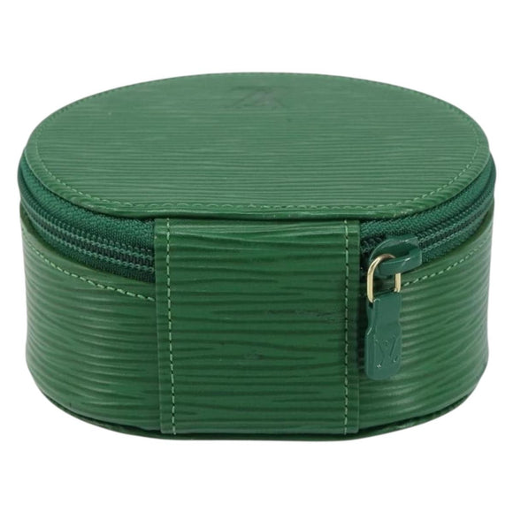 LOUIS VUITTON Epi Ecrin Bijoux 10 Jewelry Box Green M48214 LV Auth 156368