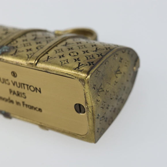 LOUIS VUITTON Paper weight metal Gold LV Auth 156369M