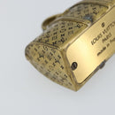 LOUIS VUITTON Paper weight metal Gold LV Auth 156369M-10