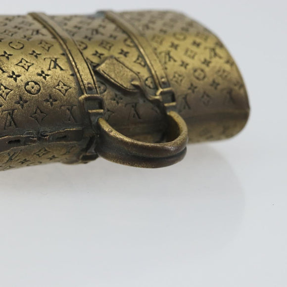 LOUIS VUITTON Paper weight metal Gold LV Auth 156369M