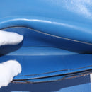 HERMES Passant Long Sangrecaval Long Wallet Leather Blue Auth 156370M-17