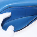 HERMES Passant Long Sangrecaval Long Wallet Leather Blue Auth 156370M-18