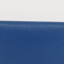 HERMES Passant Long Sangrecaval Long Wallet Leather Blue Auth 156370M-4