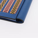 HERMES Passant Long Sangrecaval Long Wallet Leather Blue Auth 156370M-9