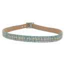 CHANEL Belt tweed Light Blue CC Auth 156372V-2