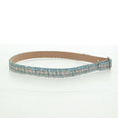 CHANEL Belt tweed Light Blue CC Auth 156372V-4