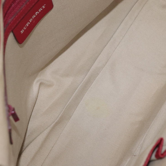 BURBERRY Nova Check Hand Bag Canvas Beige Auth 156373