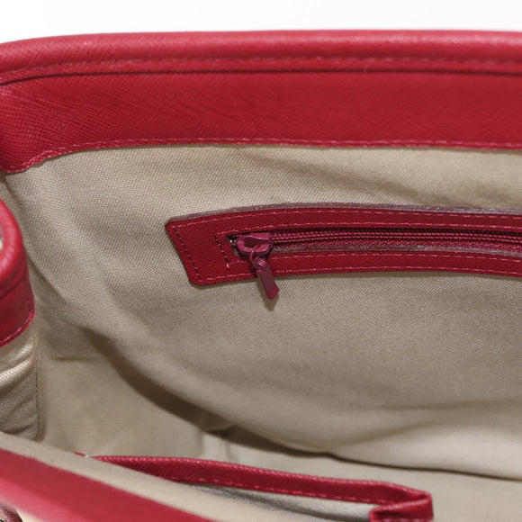 BURBERRY Nova Check Hand Bag Canvas Beige Auth 156373