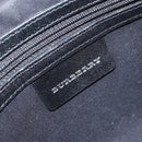 BURBERRY Nova Check Hand Bag Canvas Beige Silver Auth 156374-11