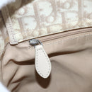 Christian Dior Trotter Canvas Romantic Hand Bag PVC Beige Silver Auth 156376-15