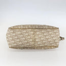 Christian Dior Trotter Canvas Romantic Hand Bag PVC Beige Silver Auth 156376-9