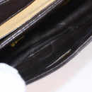 Christian Dior Trotter Canvas Hand Bag Leather Brown Gold Auth 156377-12