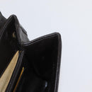 Christian Dior Trotter Canvas Hand Bag Leather Brown Gold Auth 156377-18