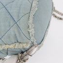 Salvatore Ferragamo Vala Backpack Denim 2way Blue Silver Auth 156378-15