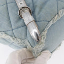 Salvatore Ferragamo Vala Backpack Denim 2way Blue Silver Auth 156378-17