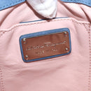 Salvatore Ferragamo Vala Backpack Denim 2way Blue Silver Auth 156378-20