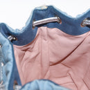 Salvatore Ferragamo Vala Backpack Denim 2way Blue Silver Auth 156378-22