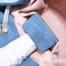 Salvatore Ferragamo Vala Backpack Denim 2way Blue Silver Auth 156378-12