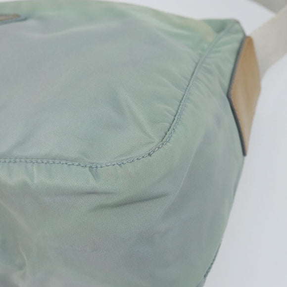 PRADA Shoulder Bag Nylon Green Silver Auth 156380
