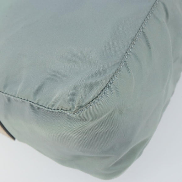 PRADA Shoulder Bag Nylon Green Silver Auth 156380