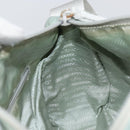PRADA Shoulder Bag Nylon Green Silver Auth 156380-19