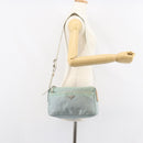 PRADA Shoulder Bag Nylon Green Silver Auth 156380-25