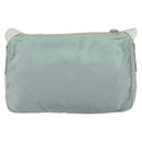 PRADA Shoulder Bag Nylon Green Silver Auth 156380-2