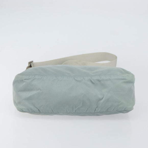 PRADA Shoulder Bag Nylon Green Silver Auth 156380